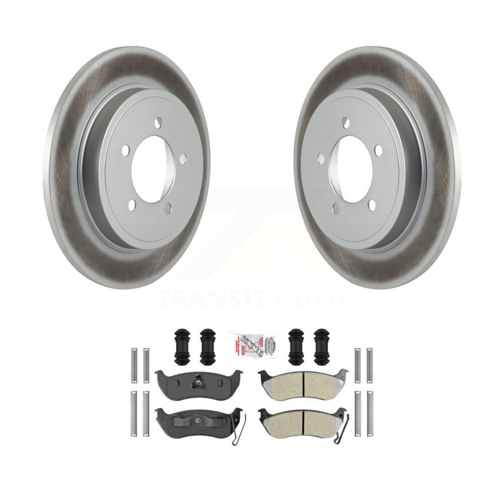 Rear Coated Disc Brake Rotor & Semi-Metallic Pad Kit For Ford Explorer Sport Trac Mercury KGA-104046