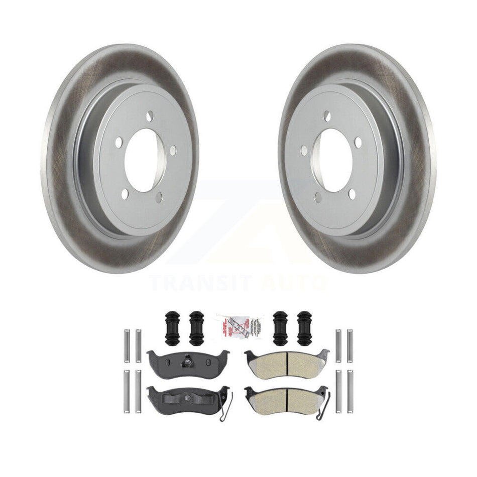 Rear Coated Disc Brake Rotor & Semi-Metallic Pad Kit For Ford Explorer Sport Trac Mercury KGA-104046