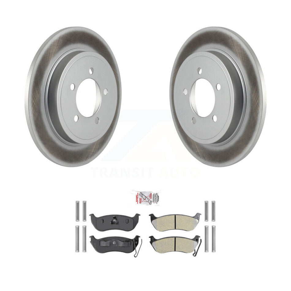 Rear Coated Disc Brake Rotor & Semi-Metallic Pad Kit For Ford Explorer Sport Trac Mercury KGA-104047