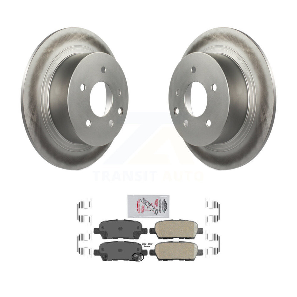 Rear Coated Disc Brake Rotors And Ceramic Pads Kit For Nissan Sentra Altima Juke Maxima KGA-104057