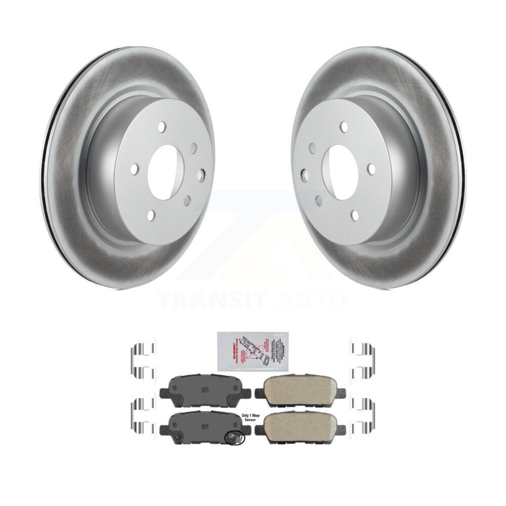 Rear Coated Brake Rotor Ceramic Pad Kit For INFINITI Nissan Maxima G37 QX50 EX35 370Z G35 KGA-104060