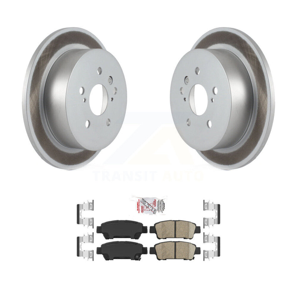 Rear Coated Disc Brake Rotors And Ceramic Pads Kit For 2004-2010 Toyota Sienna KGA-104067
