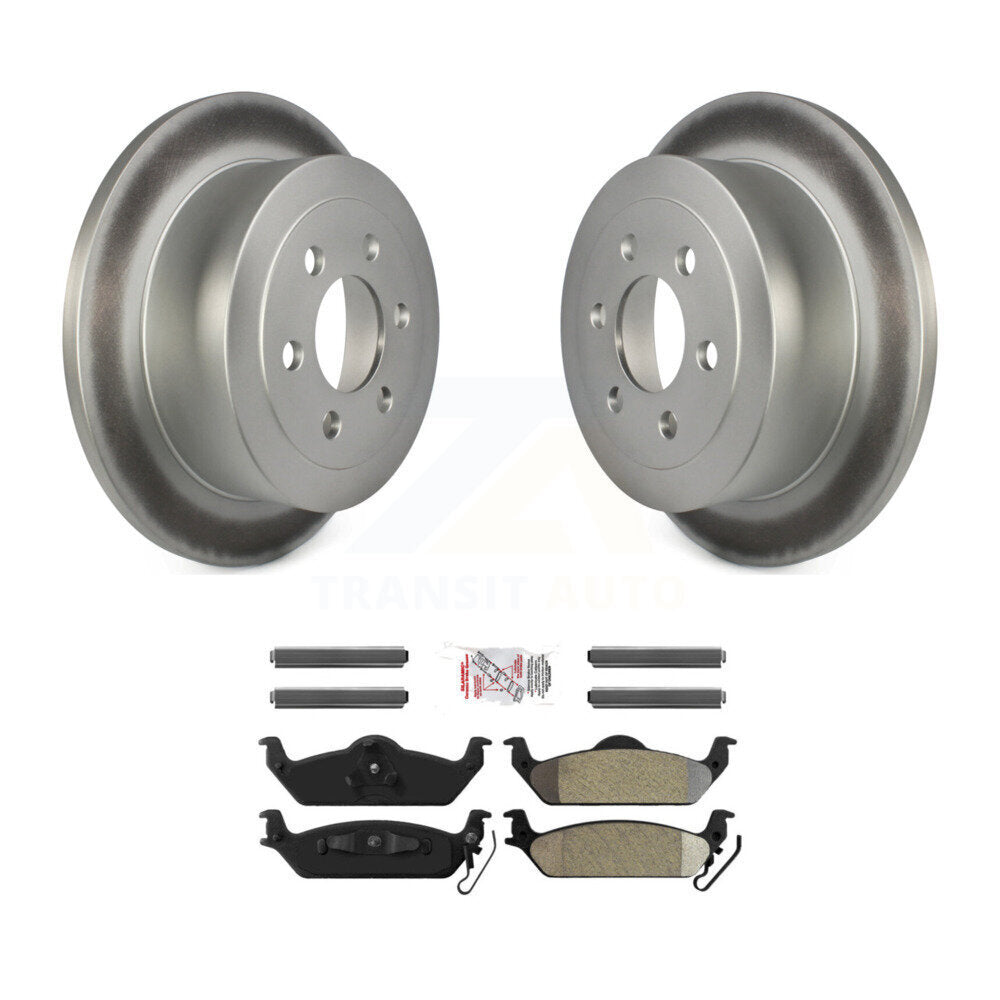 Rear Coated Disc Brake Rotors And Semi-Metallic Pads Kit For 2003-2004 Dodge Dakota KGA-104080