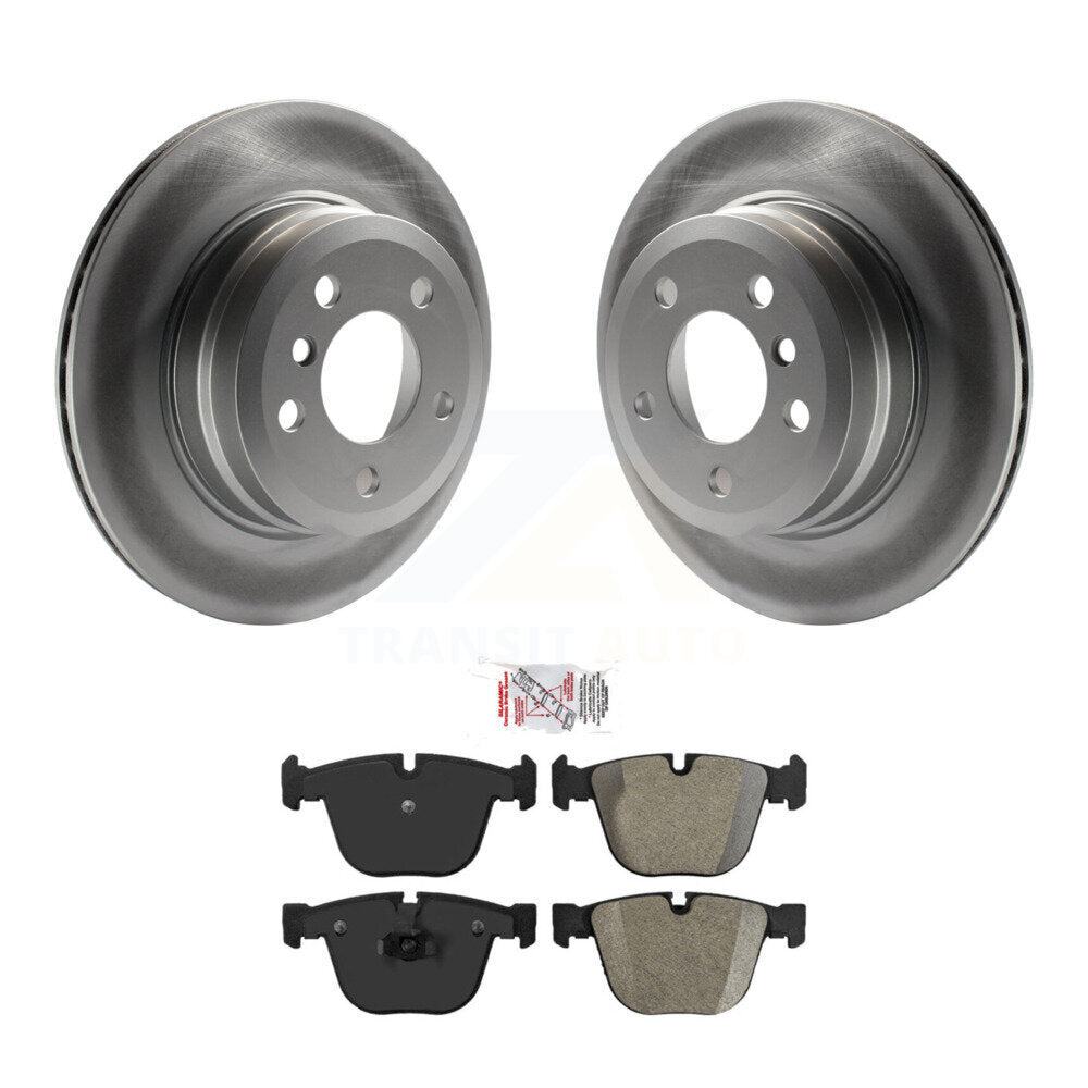 Rear Coated Disc Brake Rotor & Semi-Metallic Pad Kit For 2009 BMW X6 xDrive35i From 10 08 KGA-104083