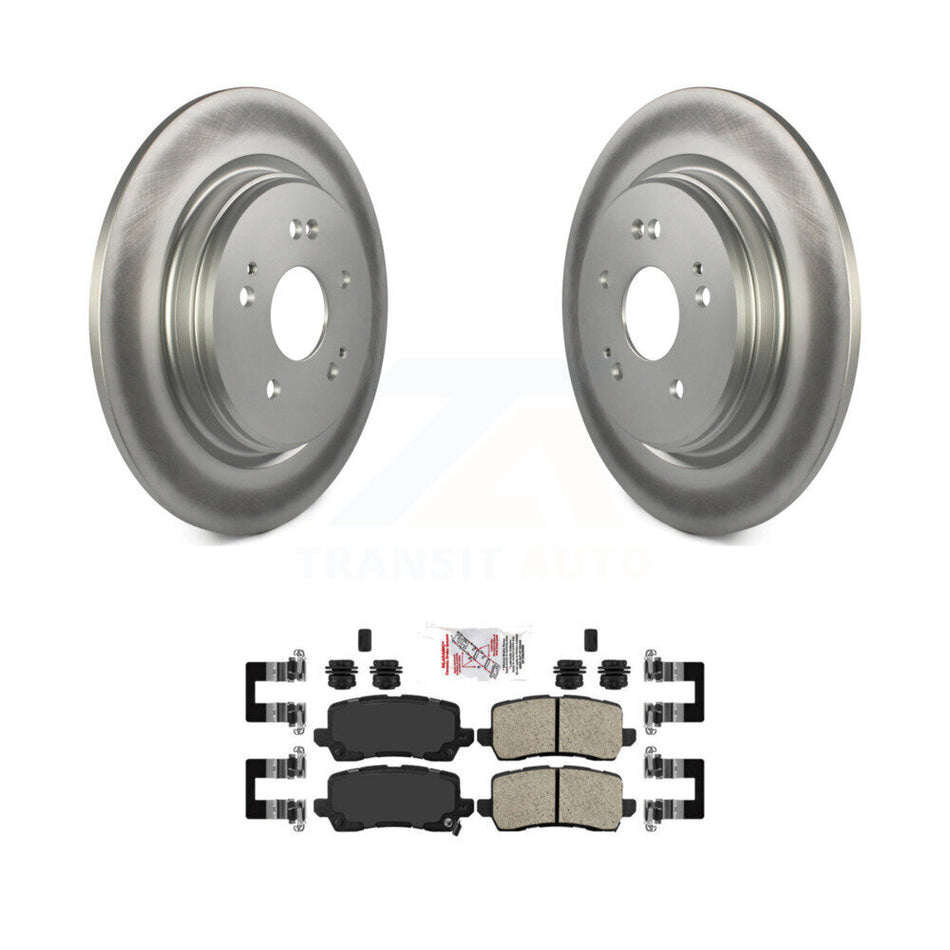 Rear Coated Disc Brake Rotors And Ceramic Pads Kit For 2015-2020 Acura TLX KGA-104088