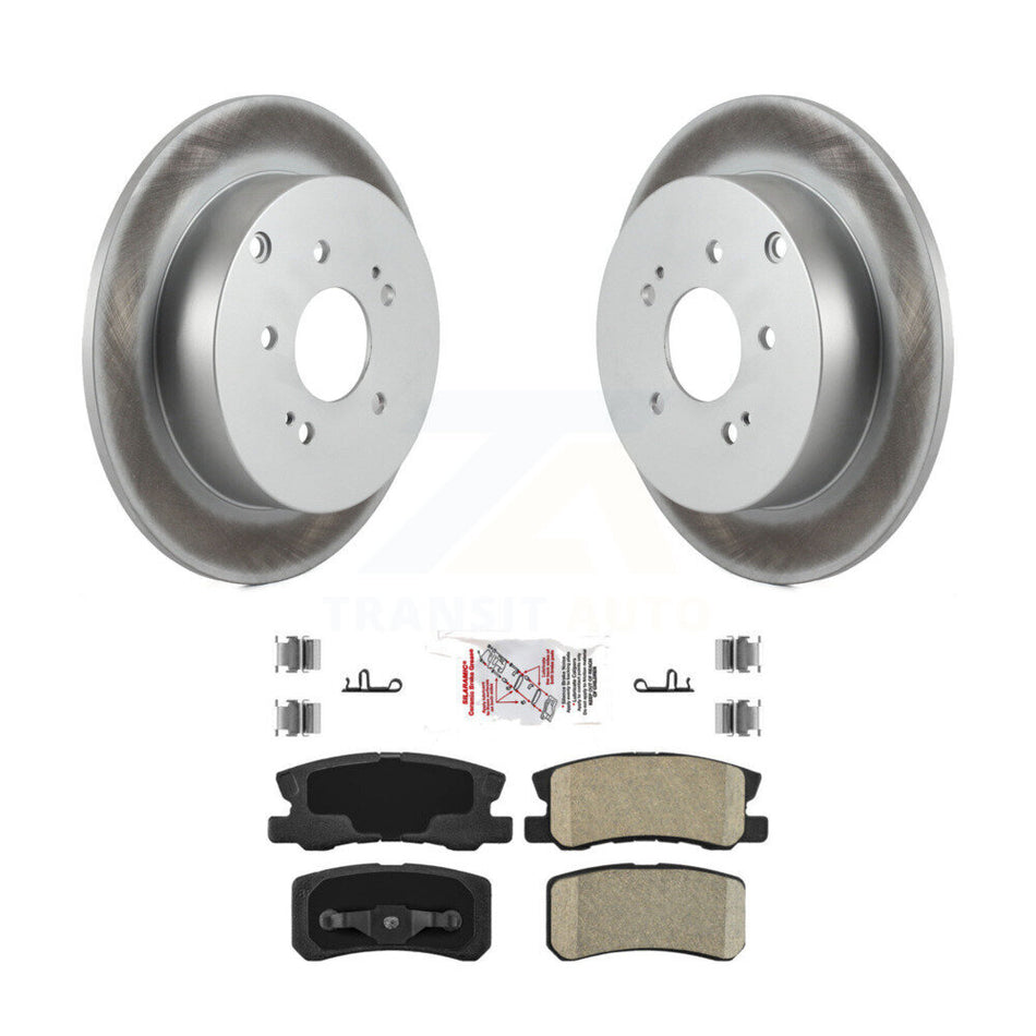 Rear Coated Disc Brake Rotors And Ceramic Pads Kit For Mitsubishi Endeavor KGA-104094