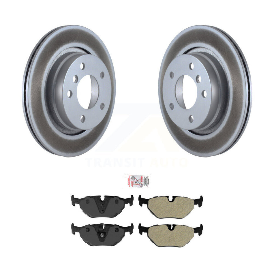 Rear Coat Disc Brake Rotor Semi-Metallic Pad Kit For BMW 325i 325Ci 328i 323Ci 323i 328is KGA-104097