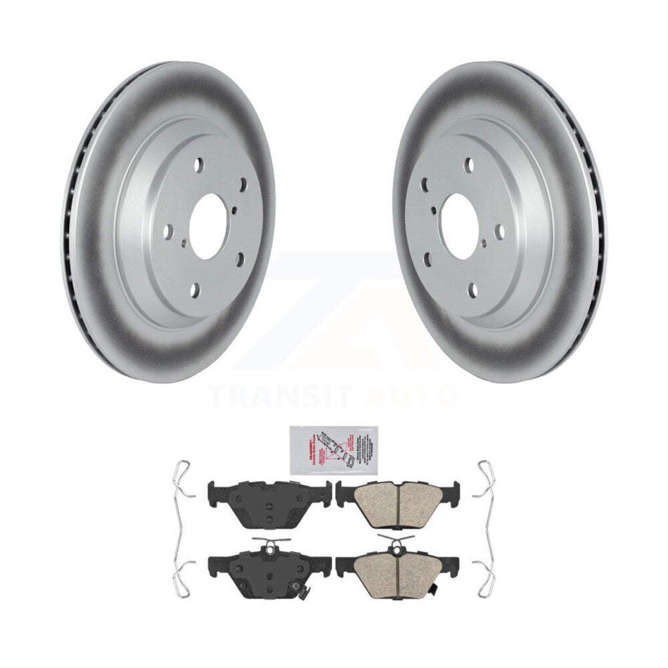 Rear Coated Disc Brake Rotors And Ceramic Pads Kit For Subaru Forester Crosstrek KGA-104103