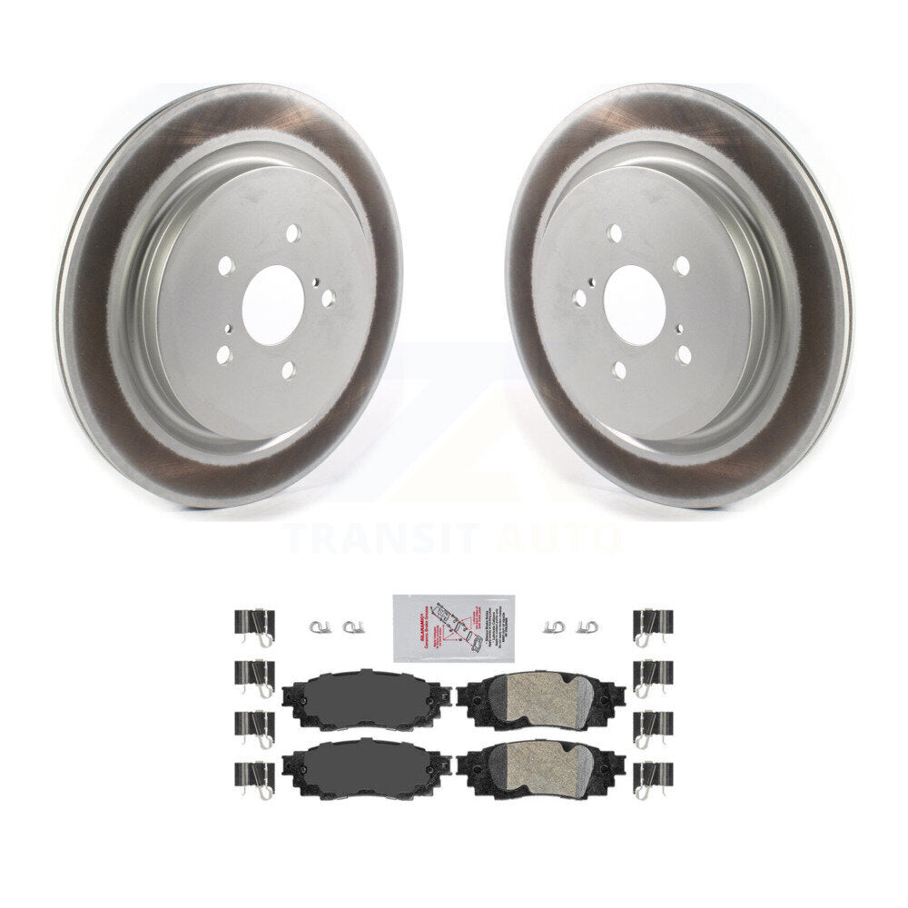 Rear Coated Disc Brake Rotors And Ceramic Pads Kit For Lexus RX350 RX450h RX350L RX450hL KGA-104110