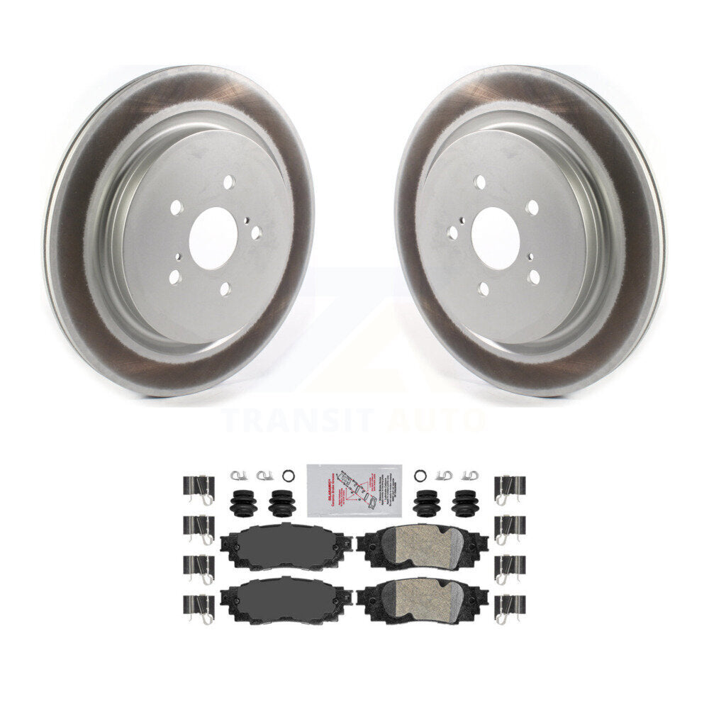 Rear Coated Disc Brake Rotors And Ceramic Pads Kit For Lexus RX350 RX450h RX350L RX450hL KGA-104111