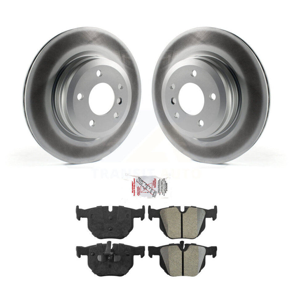 Rear Coat Brake Rotor Semi-Metallic Pad Kit For BMW X1 335i xDrive 335xi 330i 330xi 335is KGA-104114