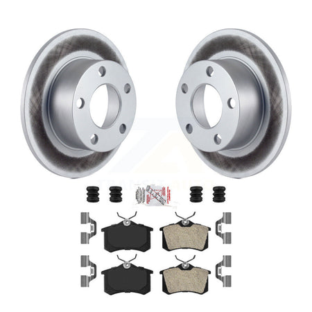 Rear Coated Disc Brake Rotors And Semi-Metallic Pads Kit For Volkswagen Passat Audi A6 KGA-104121