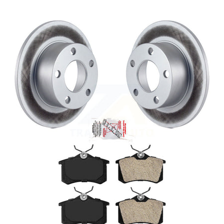 Rear Coated Disc Brake Rotors And Semi-Metallic Pads Kit For Volkswagen Passat Audi A6 KGA-104122