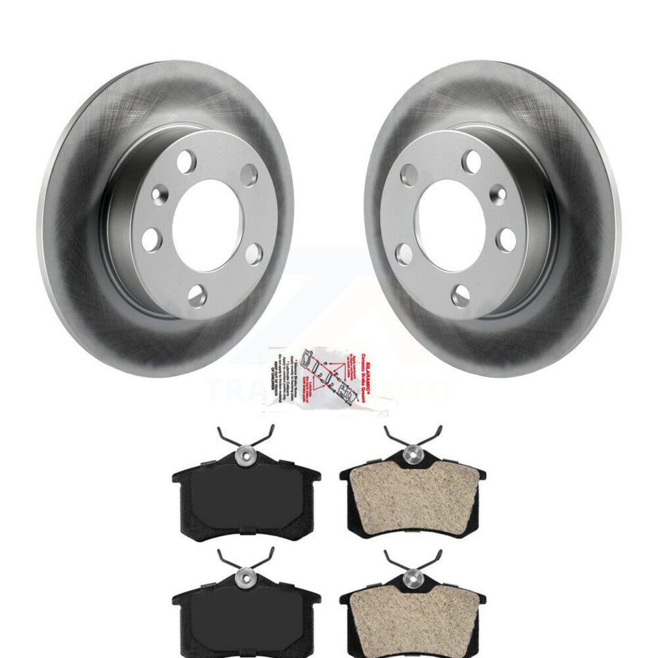 Rear Coated Disc Brake Rotors And Semi-Metallic Pads Kit For 2007-2010 Volkswagen Beetle KGA-104124