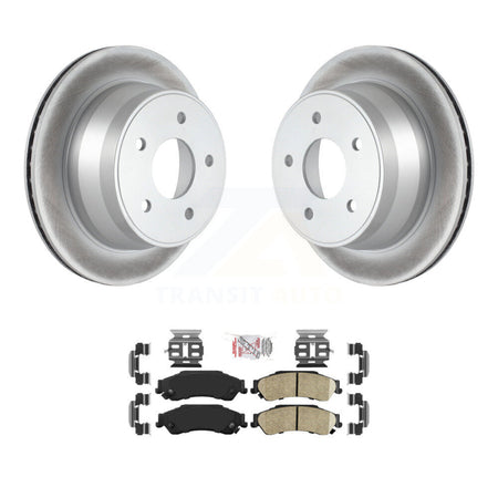 Rear Coated Brake Rotor & Ceramic Pad Kit For Chevrolet GMC Blazer S10 Jimmy Sonoma Isuzu KGA-104126