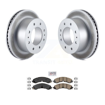 Rear Coated Brake Rotor & Ceramic Pad Kit For GMC Chevrolet Sierra 2500 HD Silverado 3500 KGA-104133