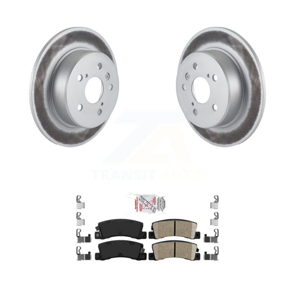 Rear Coated Disc Brake Rotors And Ceramic Pads Kit For 1999-2003 Lexus RX300 AWD KGA-104136