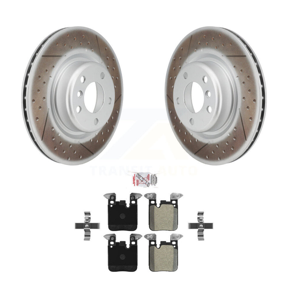 Rear Coat Brake Rotor Semi-Metallic Pad Kit For BMW 320i xDrive 230i 228i 328i M240i 428i KGA-104141