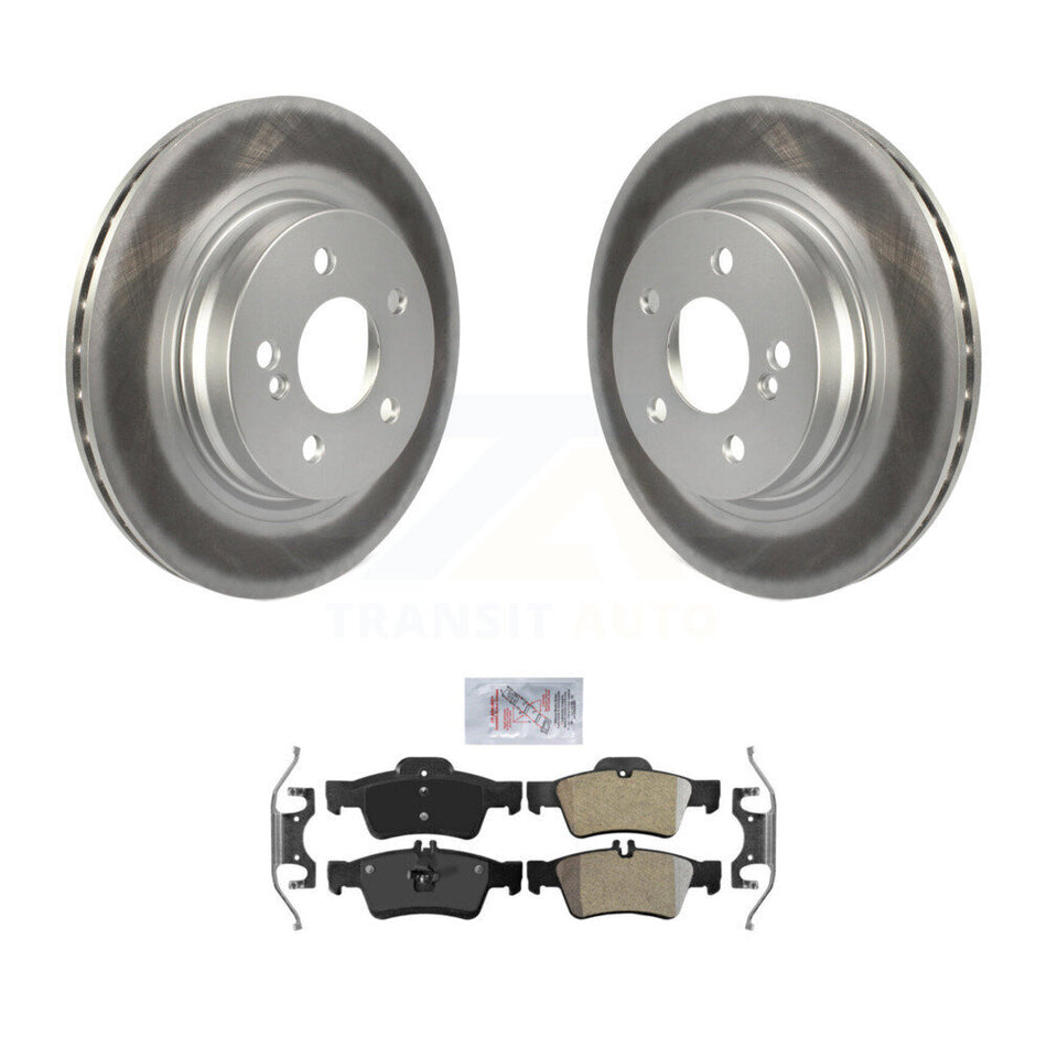 Rear Coated Disc Brake Rotors And Semi-Metallic Pads Kit For Mercedes-Benz E550 KGA-104148