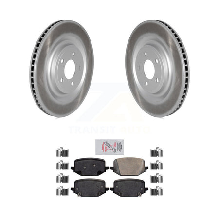 Rear Coated Brake Rotors Ceramic Pad Kit For Ford Explorer Lincoln Aviator Police Utility KGA-104156