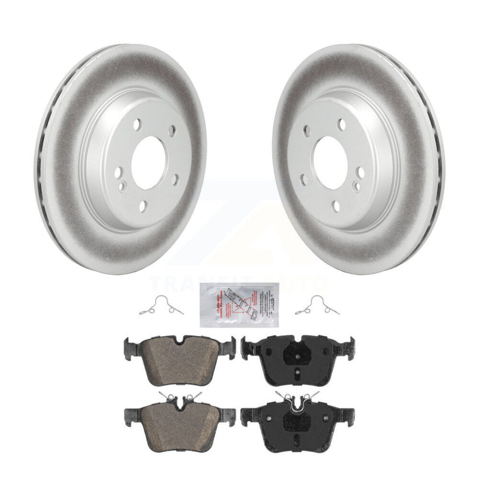 Rear Coated Disc Brake Rotors And Semi-Metallic Pad Kit For Mercedes-Benz C300 C400 C350e KGA-104157