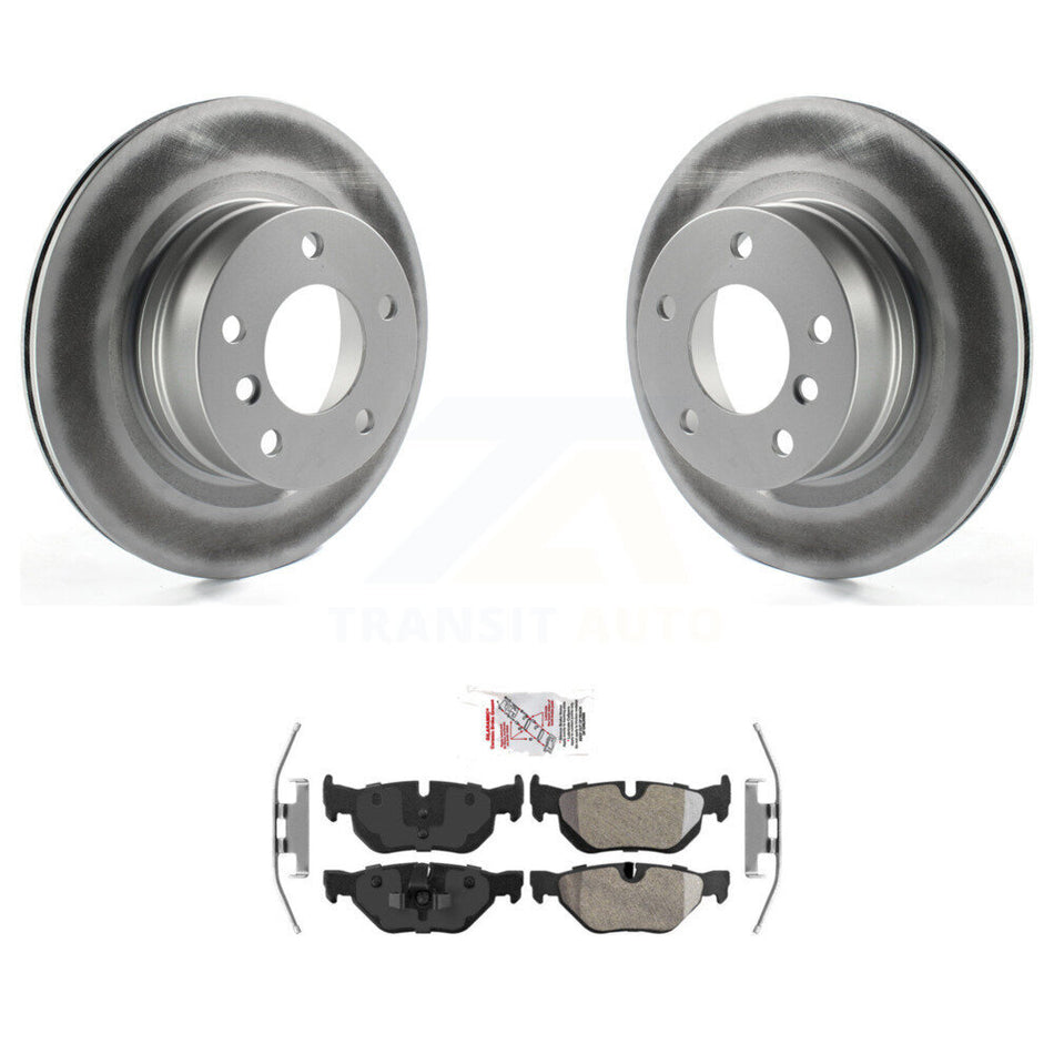 Rear Coated Disc Brake Rotors And Semi-Metallic Pads Kit For 2008-2013 BMW 128i KGA-104159