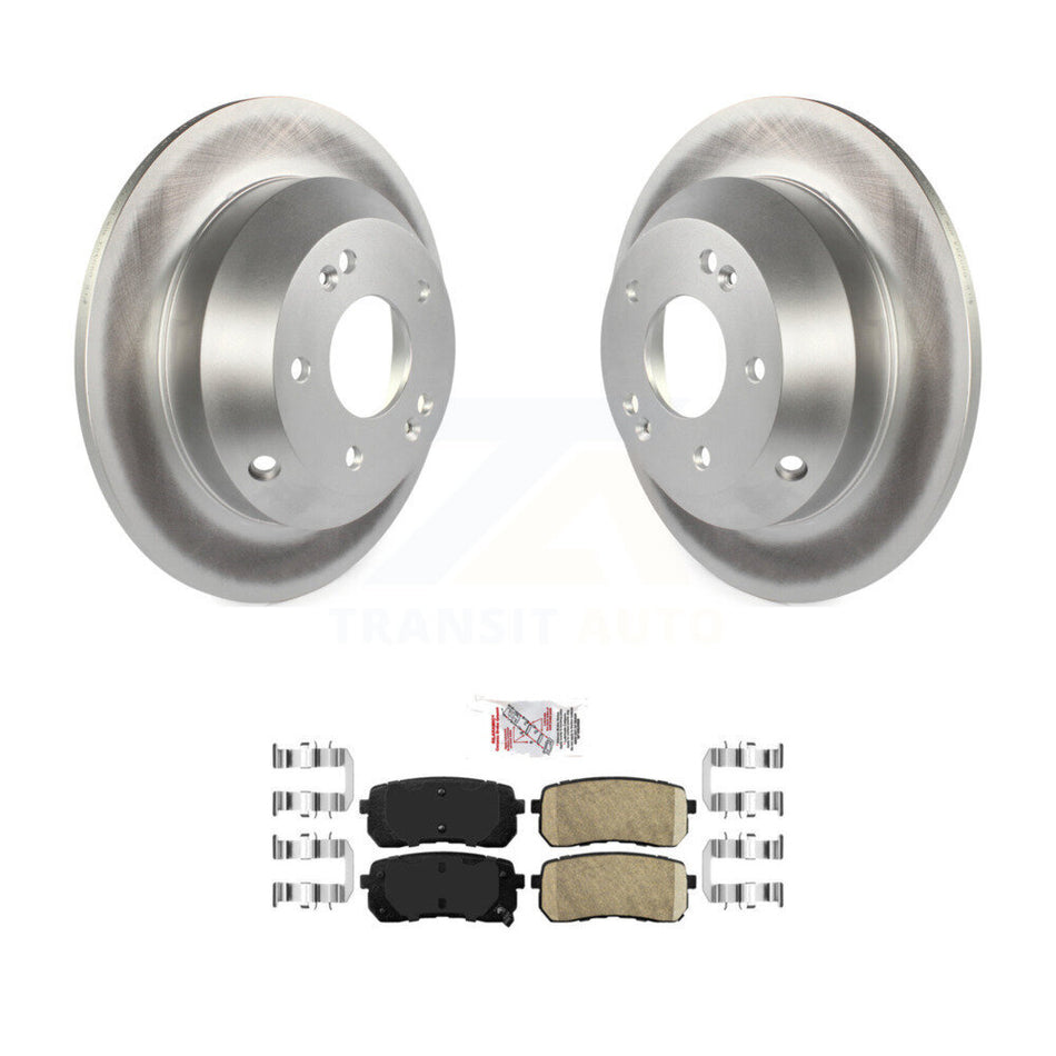 Rear Coated Disc Brake Rotors And Ceramic Pads Kit For 2015-2021 Kia Sedona KGA-104161