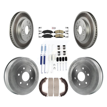 Front Rear Disc Brake Rotor Ceramic Pad Coat Drum Kit (7Pc) For GMC Sierra 1500 Chevrolet KGA-104207