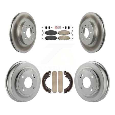 Front Rear Disc Brake Rotors Ceramic Pads And Coated Drum Kit For Honda Civic Acura EL KGA-104282