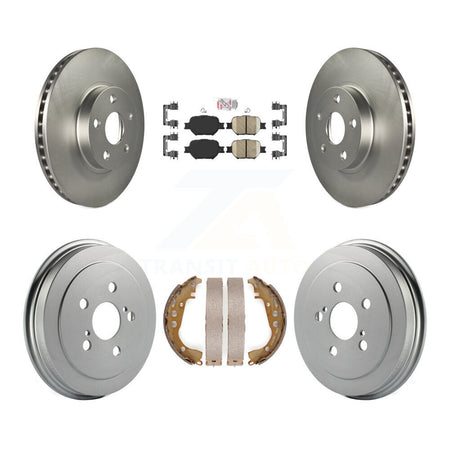 Front Rear Disc Brake Rotors Ceramic Pads And Coated Drum Kit For Toyota Celica KGA-104297