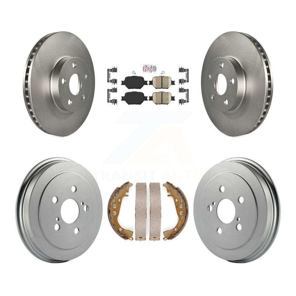 Front Rear Disc Brake Rotors Ceramic Pads And Coated Drum Kit For Toyota Celica KGA-104297