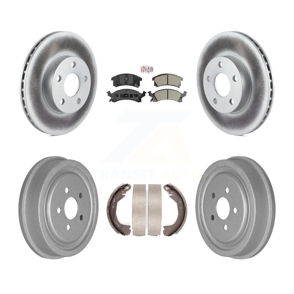 Front Rear Disc Brake Rotors Semi-Metallic Pad And Coated Drum Kit For Chevrolet Cavalier KGA-104303