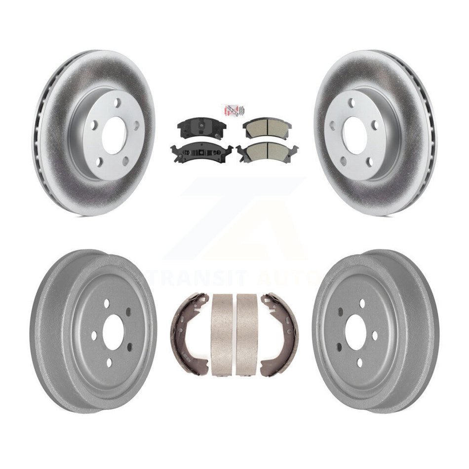 Front Rear Disc Brake Rotors Semi-Metallic Pad And Coated Drum Kit For Chevrolet Cavalier KGA-104303