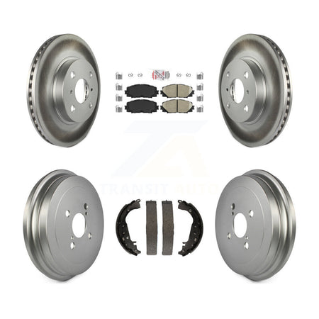 Front Rear Disc Brake Rotors Ceramic Pads And Coated Drum Kit For Toyota Yaris KGA-104306
