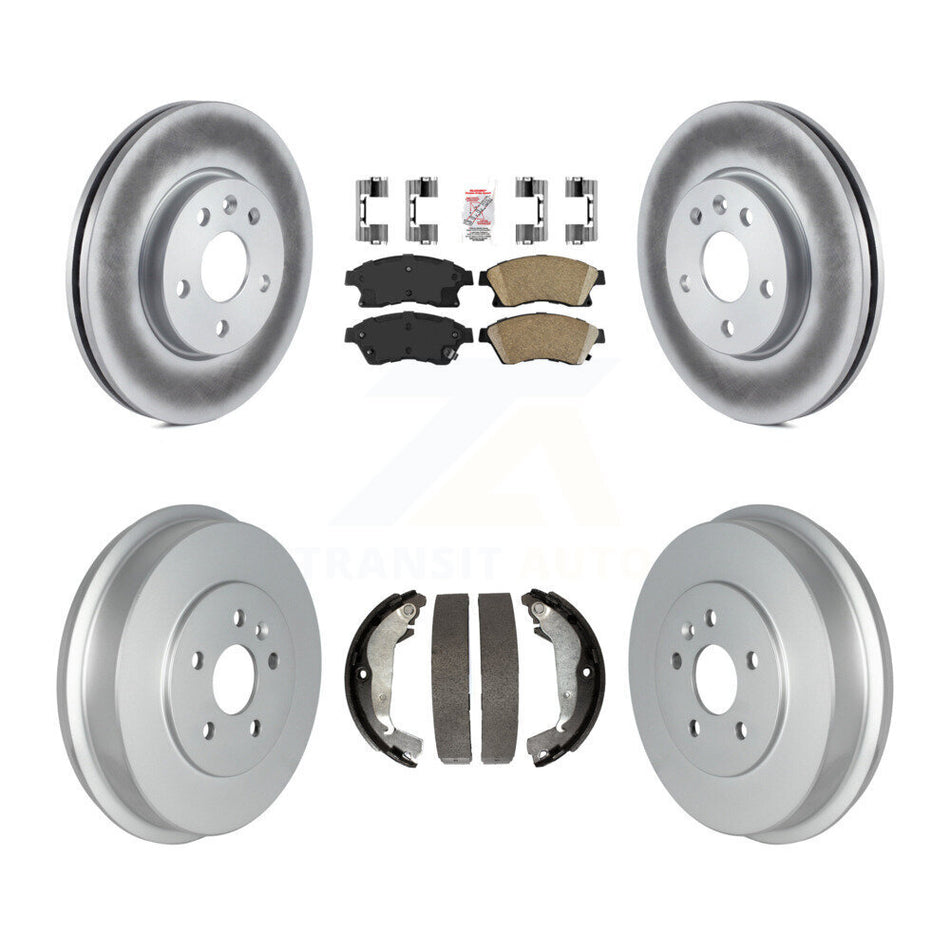 Front Rear Disc Brake Rotors Ceramic Pads And Coated Drum Kit For Chevrolet Cruze Limited KGA-104309