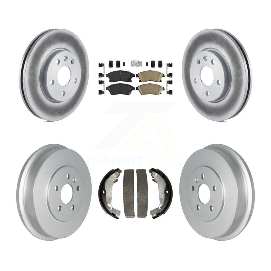 Front Rear Disc Brake Rotors Ceramic Pads And Coated Drum Kit For Chevrolet Cruze Limited KGA-104310