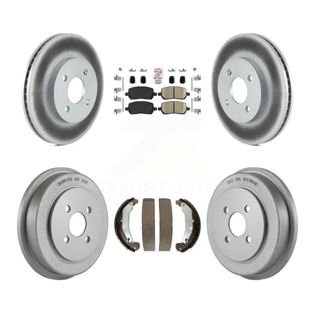 Front Rear Brake Rotors Ceramic Pad Coat Drum Kit For Pontiac Chevrolet Cobalt Saturn Ion KGA-104335