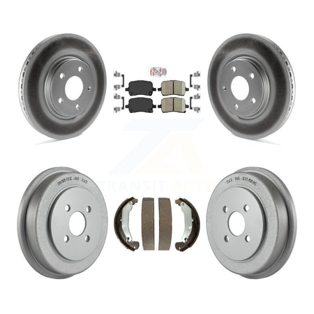 Front Rear Disc Brake Rotors Ceramic Pads And Coated Drum Kit For Pontiac Pursuit KGA-104339