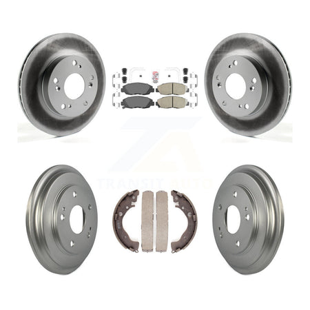 Front Rear Disc Brake Rotors Ceramic Pads And Coated Drum Kit For Honda Civic KGA-104341