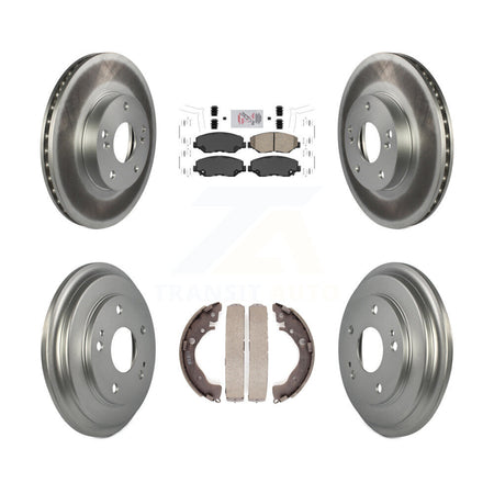 Front Rear Disc Brake Rotors Ceramic Pads And Coated Drum Kit For Honda Civic KGA-104343