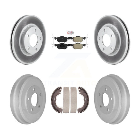 Front Rear Disc Brake Rotor Semi-Metallic Pad Coat Drum Kit For Ford Escape Mazda Tribute KGA-104348