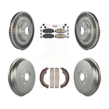 Front Rear Disc Brake Rotors Ceramic Pads And Coated Drum Kit For Toyota Corolla KGA-104352