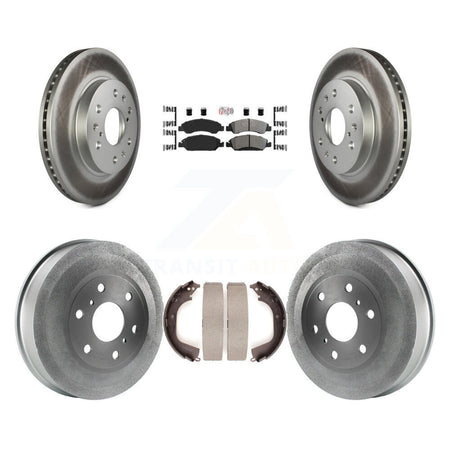 Front Rear Disc Brake Rotor Semi-Metallic Pad Coat Drum Kit For GMC Sierra 1500 Chevrolet KGA-104357