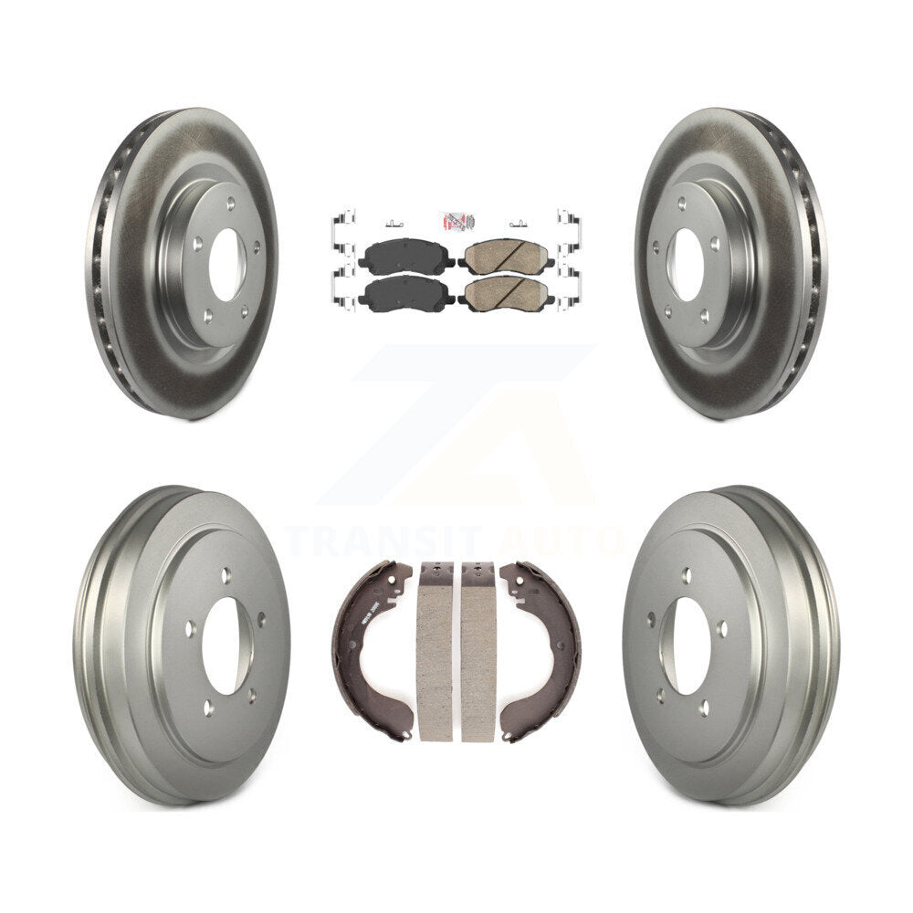 Front Rear Brake Rotor Ceramic Pad Coated Drum Kit For Jeep Patriot Compass Dodge Caliber KGA-104368