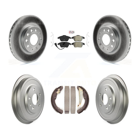 Front Rear Disc Brake Rotor Semi-Metallic Pad Coated Drum Kit For Volkswagen Jetta Beetle KGA-104374