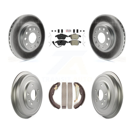 Front Rear Disc Brake Rotor Semi-Metallic Pad Coated Drum Kit For Volkswagen Jetta Beetle KGA-104376