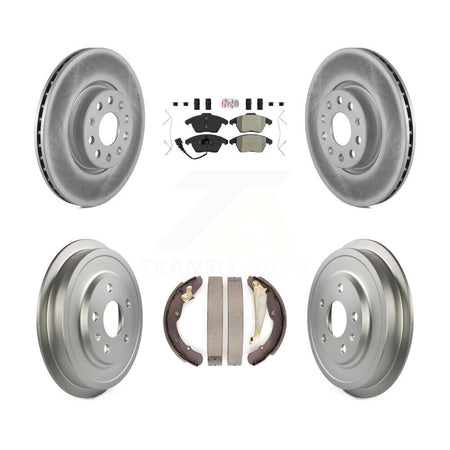 Front Rear Disc Brake Rotor Semi-Metallic Pad Coated Drum Kit For Volkswagen Jetta Beetle KGA-104377