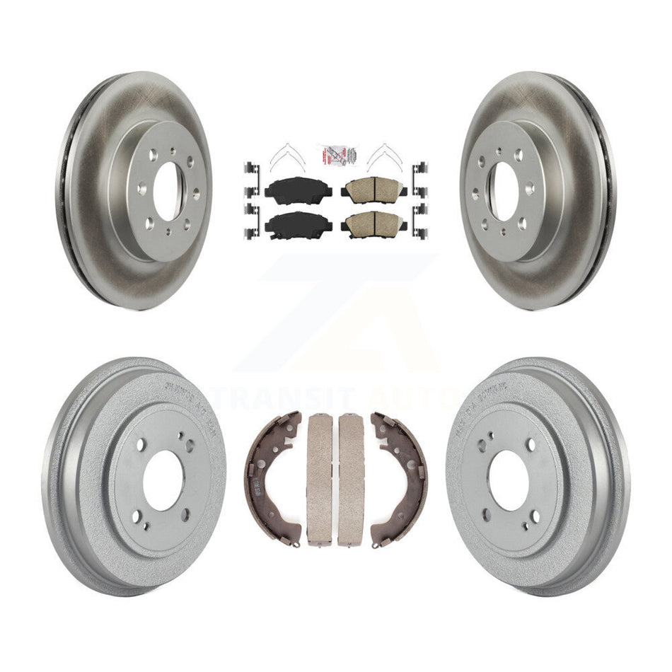 Front Rear Disc Brake Rotors Ceramic Pads And Coated Drum Kit For Honda Fit KGA-104381