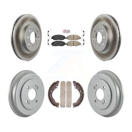 Front Rear Disc Brake Rotors Ceramic Pads And Coated Drum Kit For Honda Insight KGA-104383