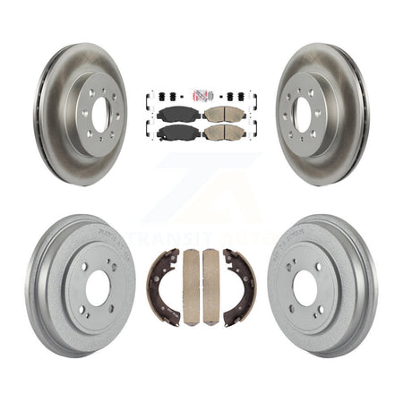 Front Rear Disc Brake Rotors Ceramic Pads And Coated Drum Kit For Honda Civic KGA-104384